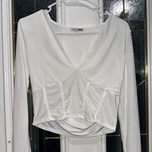 Fashion nova white corset top